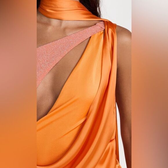 NWT BAOBAB Collection Asaka Maxi Dress in Gavea Tangerine Orange - Picture 8 of 14